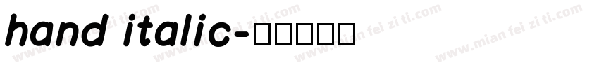 hand italic字体转换